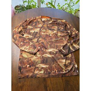Reel Legends Men's Hunting Fishing Shirt Camo Vented Size Medium Outdoor